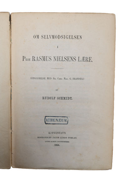 Om Selvmodsigelsen i Prof. Rasmus Nielsens Lære. (Opgjørelse med Hr. Cand. Mag. G. Brandes.) (photo 2)