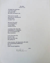 image of The Rain (Signed Broadside Poem)