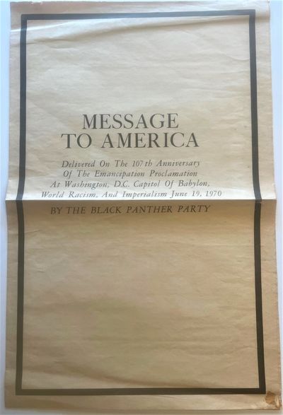 Message to America, Delivered on the 107th Anniversary of the Emancipation Proclamation at Washington, D.C., Capitol of Babylon, World Racism and Imperialism, June 19, 1970.
