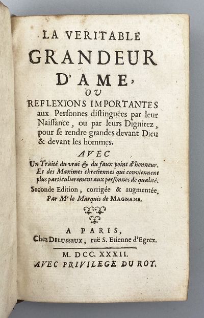 La Veritable Grandeur D'Ame; (photo 1)