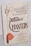 Concert program season 1925-26: Aahmes Chanters; Oakland Civic Audtiorium Theatre first concert