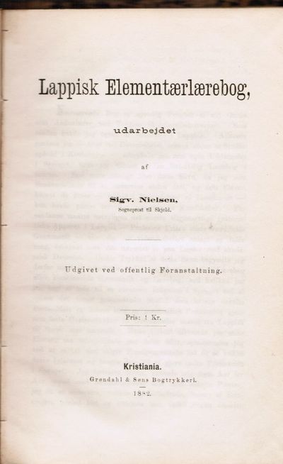 Lappisk Elementærlærebog.
