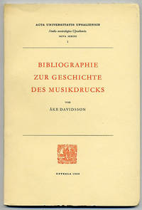 Bibliographie zur Geschichte des Musikdrucks.