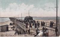 image of 1910 Mile Long Bridge, Hampton River, N. H. Trolly