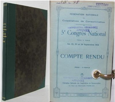 5e Congrès National.  Tenu a Paris les 22,23 et…