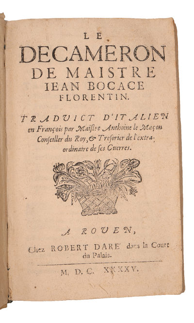 Le Decameron de Maistre Iean Bocace Florentin. Traduict d'italien en francois par Maistre Anthoine le Macon. (photo 2)