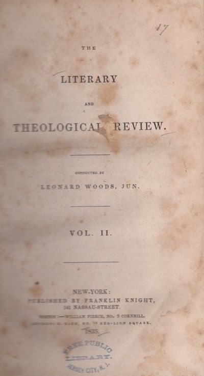The Literary and Theological Review. Volume II