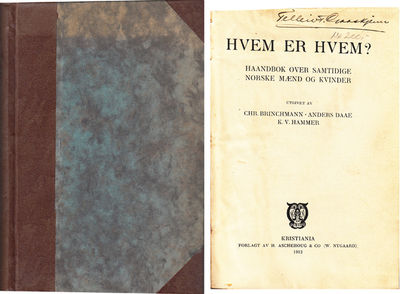 Hvem er hvem? Haandbok over samtidige norske mænd…