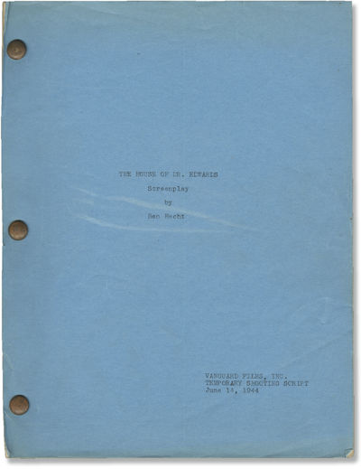Spellbound [The House of Dr. Edwardes] (Original screenplay for the 1945 film)