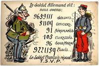 Le soldat Allemand dit" -- French Anti-German Propaganda Postcard