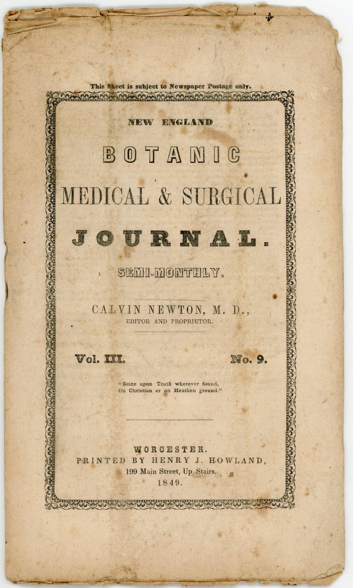 New England Botanic Medical & Surgical Journal. Se