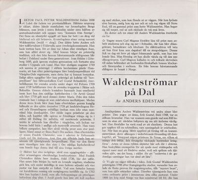 Waldenströmar på Dal [= rubrik].