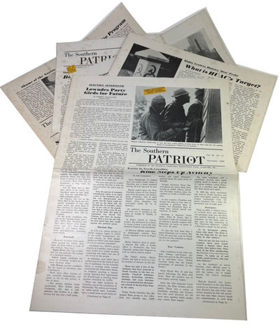 The Southern Patriot. Five issues: Vol. 22, No. 9 (November, 1964); Vol. 24, No. 8 (September, 1966); Vol. 24, No. 9 (October, 1966); Vol. 24, No 10 (November, 1966) and Vol. 24, No. 11 (December, 1966)