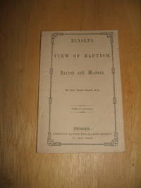 cover of Bunsen's View of Baptism Ancient and Modern