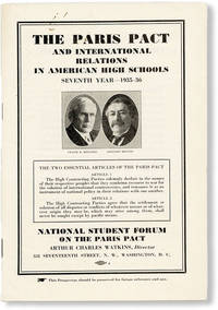 image of The Paris Pact and International Relations in American High Schools. Seventh Year 1935-36