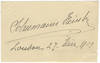 Autograph signature of the noted Austrian contralto and mezzo-soprano