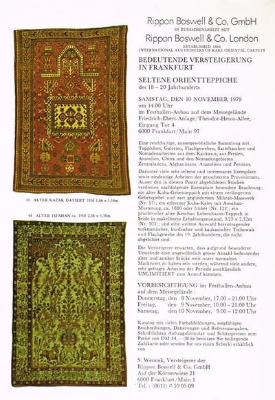 Caucasian rugs. A detailed presentation of the art of carpet weaving in the various districts of the Caucasus during the 18th and 19th century. (photo 3)
