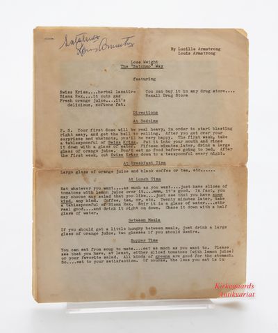 Lose Weight THE "SATCHMO" WAY.…