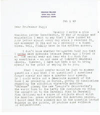 THE INVESTIGATIVE JOURNALIST GEORGE SELDES WRITES TO EDUCATOR HAROLD RUGG CONCERNING THE...