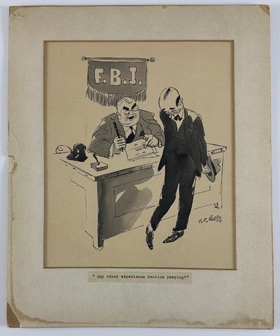 [Original Humorous Cartoon by Robert C. Dell, Likely Intended for Publication in ESQUIRE or Similar Periodical]