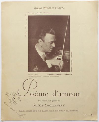 Poéme d'amour. För violin och piano av Suska…
