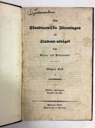 Om Skandinaviska Föreningen och Student-uttåget…