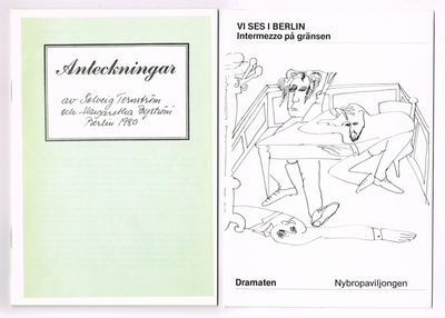 Anteckningar. [Berlin 1980].