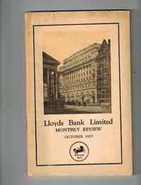 Lloyds Bank Limited Monthly Review, October, 1937 by Lloyds Bank Limited; Dr, Gerhard Schacher - 1937