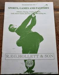 R F G HOLLETT &amp; SON Occasional List 101 Sports, Games And Pastimes - 