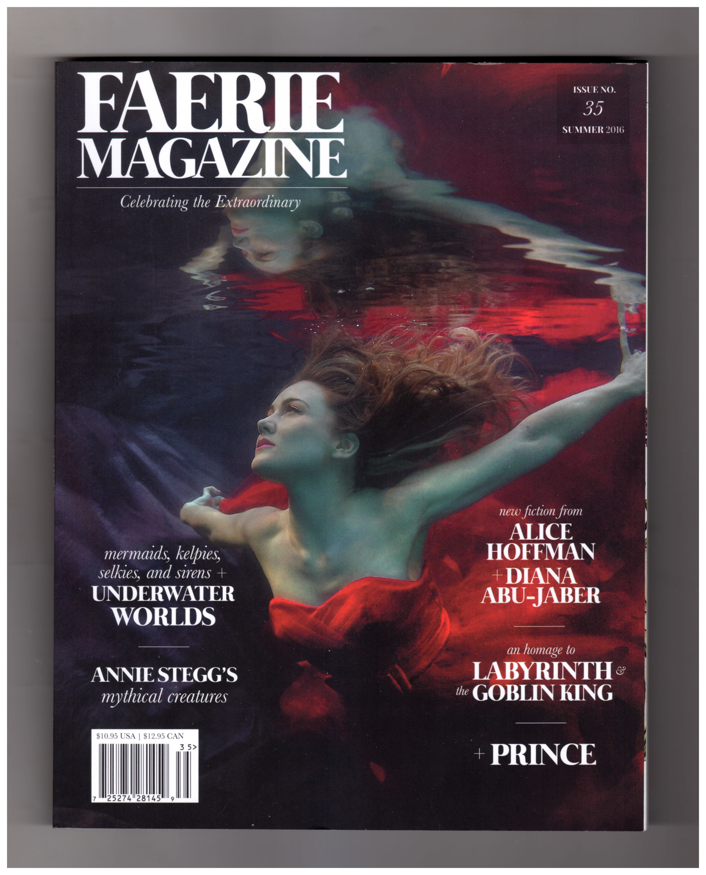 Faerie Magazine No. 35 - Summer 2016. Kathy Gfeller(Twig the Faerie) Cover;  Underwater Worlds (Mermaids, Kelpies,… by Carolyn Turgeon (Editor-in-Chief)  - Paperback - 1st Edition 1st Printing - 2016 - from Singularity Rare &  Fine (SKU: 63780)