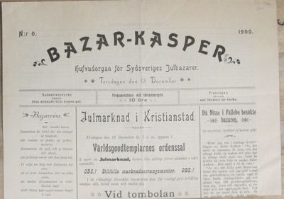 Bazar-kasper. N:r 0, 1900. Torsdagen den 13…