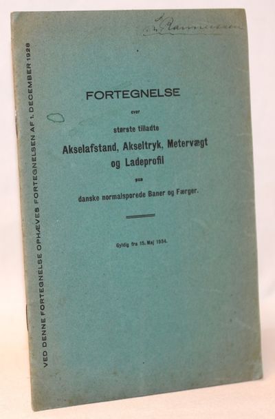 Fortegnelse over største tilladte Akselafstand…