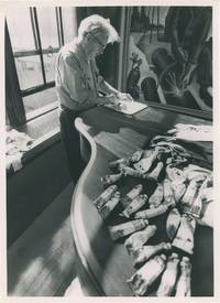 Original photograph of Thomas Hart Benton in his studio, 1968