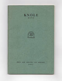 Knole, Kent. The Catalogue of Pictures and Biographical Notes of Painters