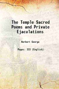 The Temple Sacred Poems and Private Ejaculations 1876