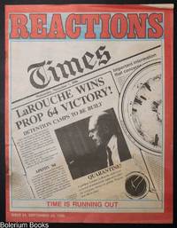Reactions: issue #24, Sept. 24, 1986: Time Is Running Out