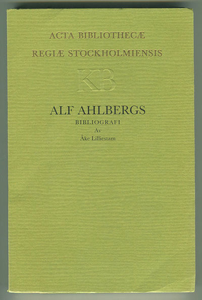 Alf Ahlbergs bibliografi.