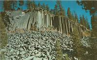 Devils Postpile, California 1960s unused Postcard