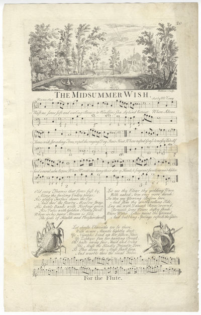 The Midsummer Wish. Set by Mr. Carey. Plate 20 from George Bickham's The Musical Entertainer