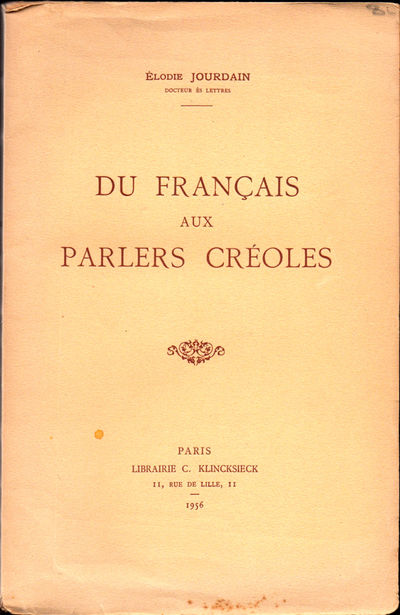 Paris: Librairie C. Klincksieck, 1956. Paperback. Very good. Paperback. xxvii, 334pp. Uniform tannin...