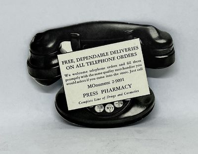 [DIE-CUT] [PHARMACY] FREE, DEPENDABLE DELIVERIES ON ALL TELEPHONE ORDERS