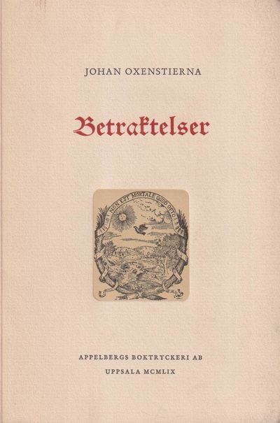 Betraktelser. [Med inledning av Sten Lindroth].