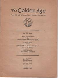 cover of "THE GOLDEN AGE": A Journal of Fact Hope and Courage. Vol. XVIII, No. 469, September 8, 1937