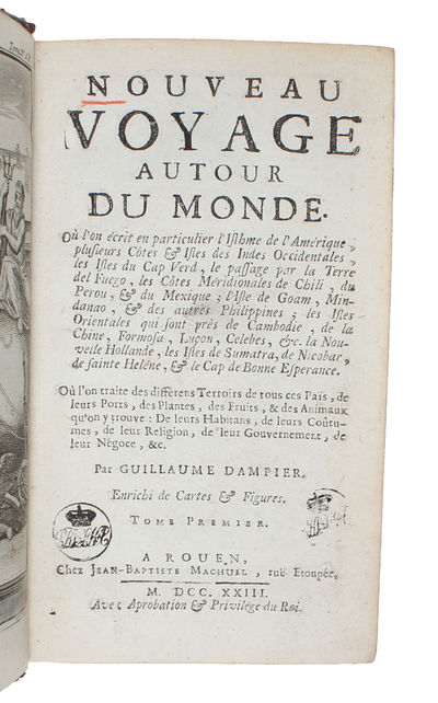Nouveau Voyage Autour Du Monde Ou L'on Decrit En Particulier L' Istme De L' Amerique, Plusieurs Cotes & Isles Des Indes Occidentales, Les Isles Du Cap Verd, Le Passage Par La Terre Del Fuego, Les Cotes Meridionales De Chili, Du Perou, & Du Mexique ... (photo 5)