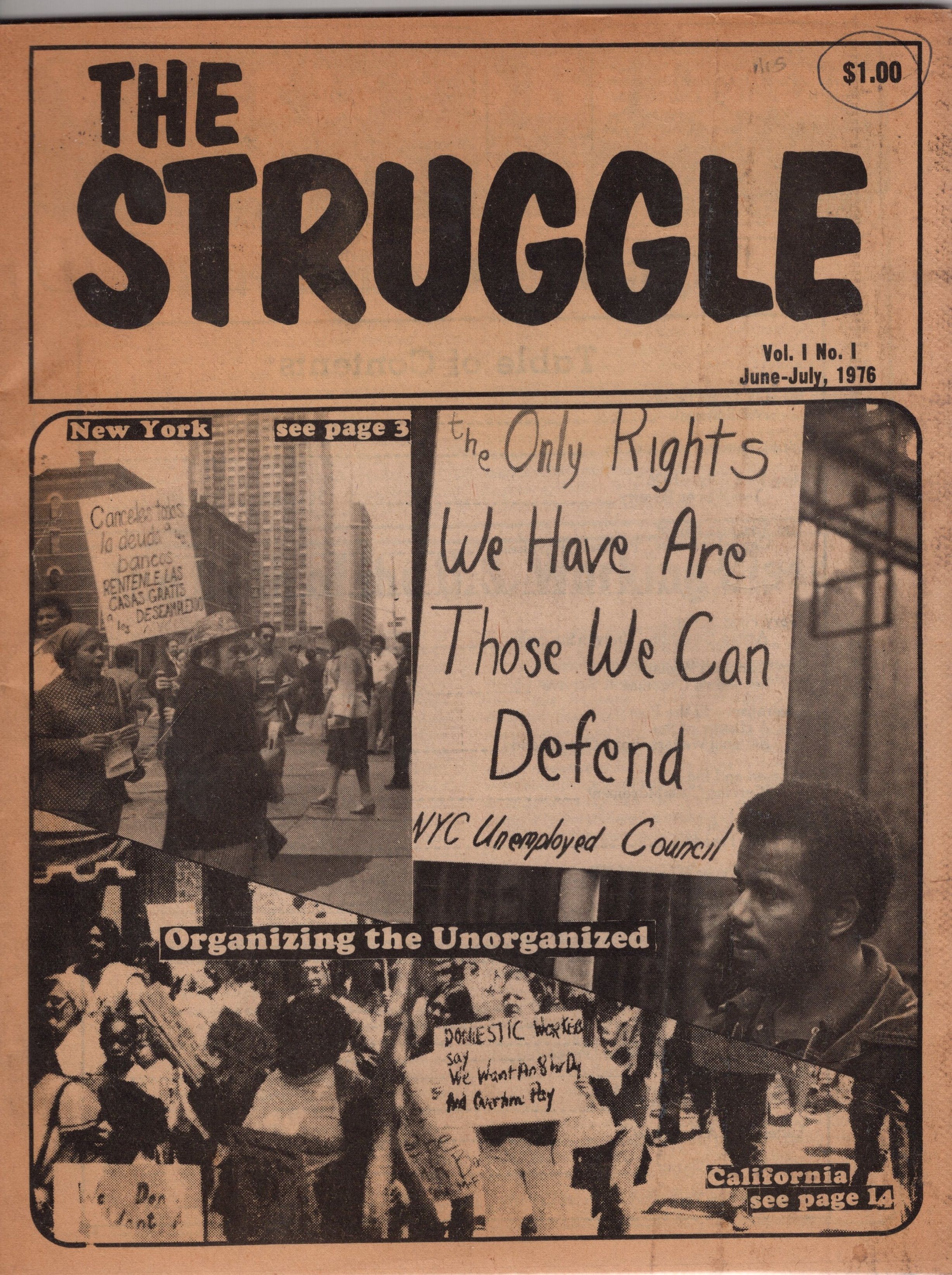 The Struggle Vol. 1, No. 1, June-July 1968
