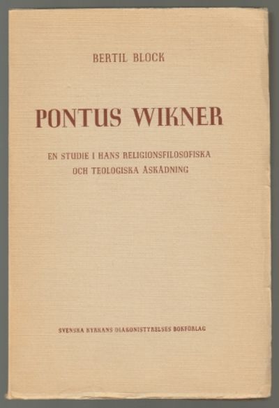 Pontus Wikner. En studie i hans…