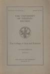 UNIVERSITY OF VIRGINIA RECORD The College of Arts and Sciences Announcements 1931-1932. New Series, Vol. XVII, No 1