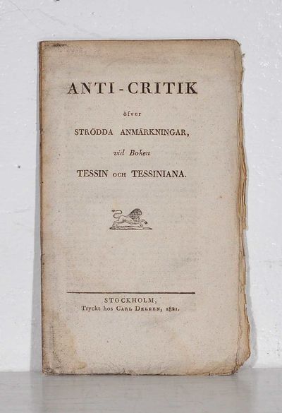 Anti-critik öfver Strödda anmärkningar, vid boken…
