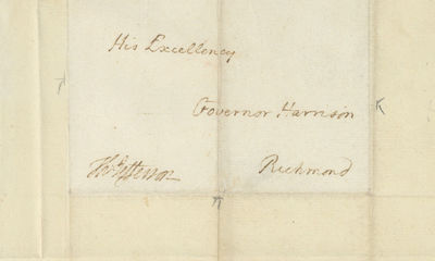 Magnificent Thomas Jefferson Free Frank, From an Important Letter to the Signer Benjamin Harrison