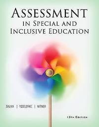 Assessment in Special and Inclusive Education